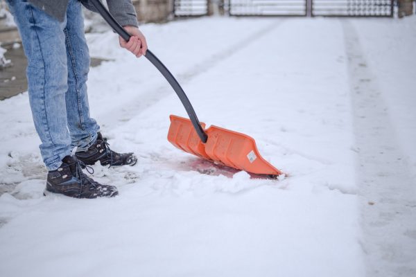 Man removing the snow